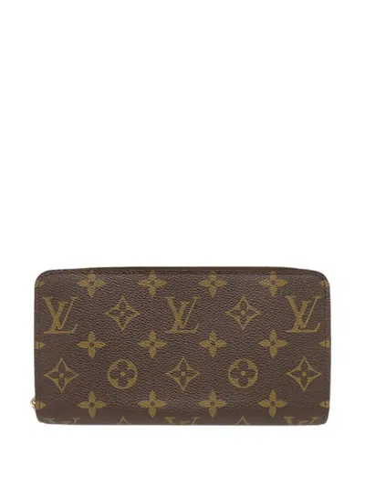 Pre-owned Louis Vuitton 2008 Monogram Zippy Wallet Long Wallets In Brown
