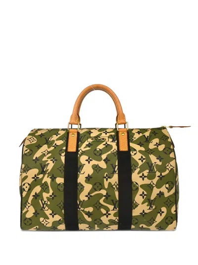 Pre-owned Louis Vuitton 2008 Monogramouflage Speedy 35 Handbag In Green