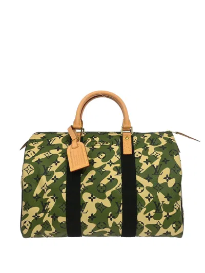 Pre-owned Louis Vuitton 2008 Monogramouflage Speedy 35 Handbag In Green
