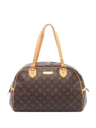 Pre-owned Louis Vuitton 2008 Montorgueil Gm Monogram Shoulder Bag In Brown