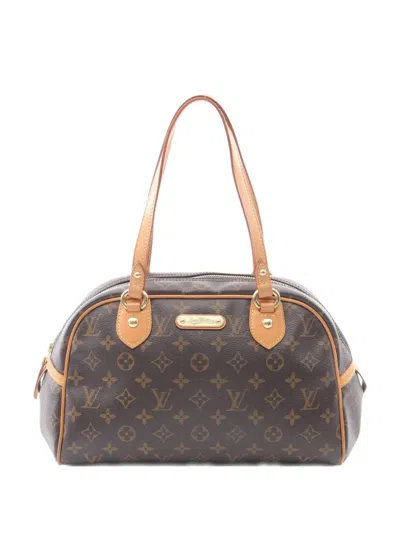Pre-owned Louis Vuitton 2008 Montorgueil Pm Monogram Shoulder Bag In Brown