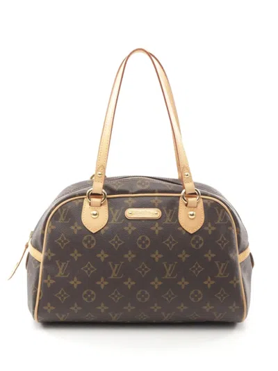 Pre-owned Louis Vuitton 2008 Montorgueil Pm Shoulder Bag In Brown