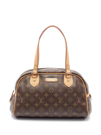 Pre-owned Louis Vuitton 2008 Montorgueil Pm Shoulder Bag In Brown
