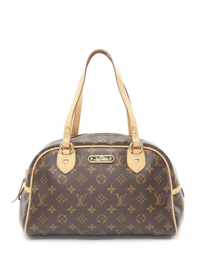 Pre-owned Louis Vuitton 2008 Montorgueil Pm Shoulder Bag In Brown