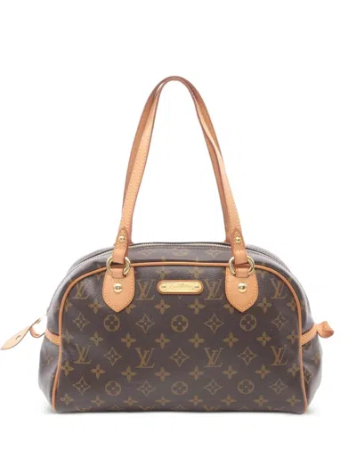 Pre-owned Louis Vuitton 2008 Montorgueil Pm Shoulder Bag In Brown