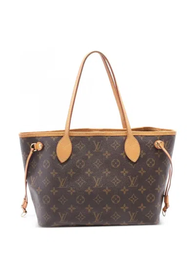Pre-owned Louis Vuitton 2008 Neverfull Pm Tote Bag In Brown