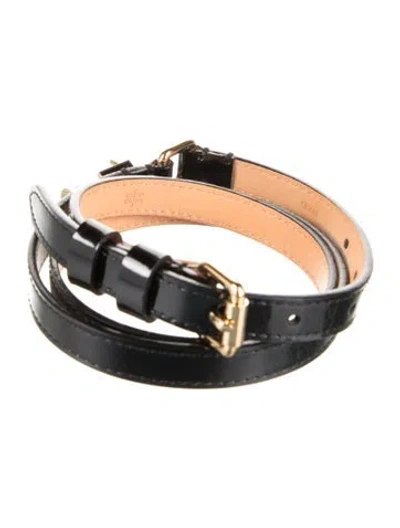 Pre-owned Louis Vuitton 2008 Padlock Charm Belt In Black
