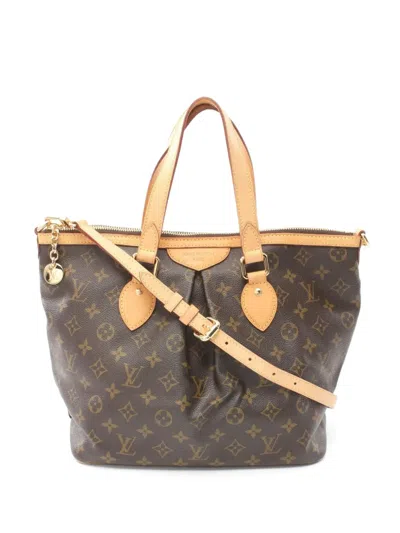 Pre-owned Louis Vuitton 2008 Palermo Pm Two-way Tote Bag In Brown
