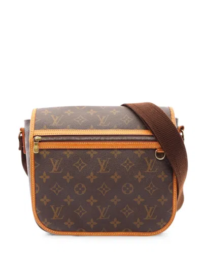 Pre-owned Louis Vuitton 2008 Pm Bosphore Monogram Messenger Bag In Brown