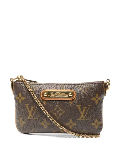 Pre-owned Louis Vuitton 2008 Pm Pochette Milla Shoulder Bag In Brown