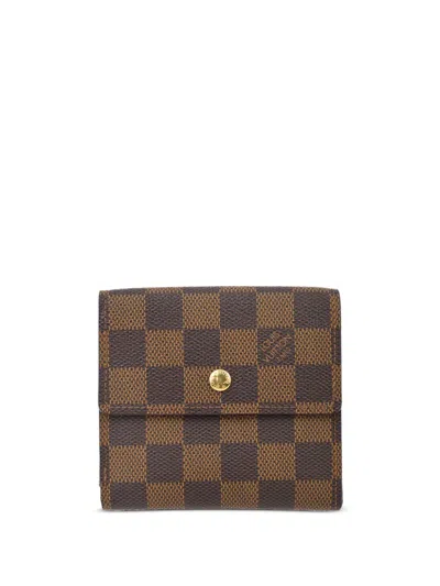 Pre-owned Louis Vuitton 2008 Portefeuille Elise Wallet In Brown