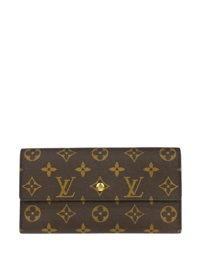 Pre-owned Louis Vuitton 2008 Portefeuille International Wallet In Brown