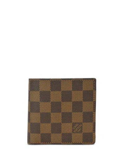 Pre-owned Louis Vuitton 2008 Portefeuille Marco Wallet In Brown