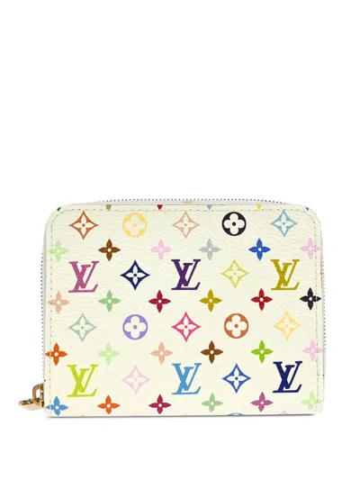 Pre-owned Louis Vuitton 2008 Printed Zip Wallet In Neutral