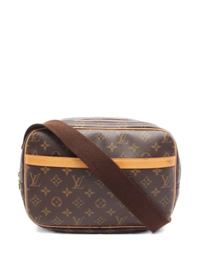 Pre-owned Louis Vuitton 2008 Reporter Pm Monogram Shoulder Bag In Brown