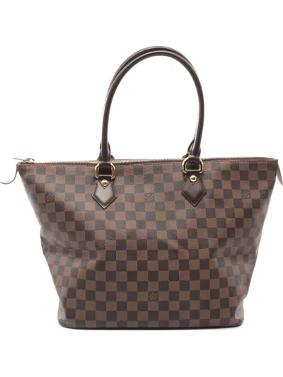 Pre-owned Louis Vuitton 2008 Saleya Mm Handbag In Brown