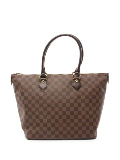 Pre-owned Louis Vuitton 2008 Saleya Mm Tote Bag In Brown