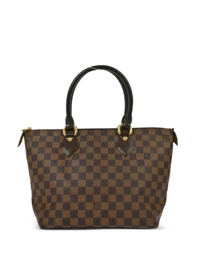 Pre-owned Louis Vuitton 2008 Saleya Pm Tote Bag In Brown