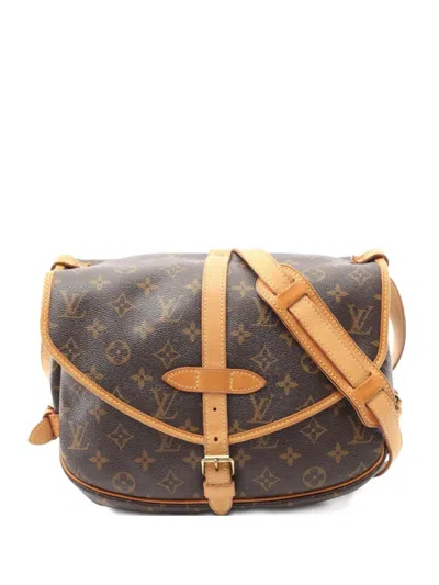 Pre-owned Louis Vuitton 2008 Saumur 30 Monogram Shoulder Bag In Brown
