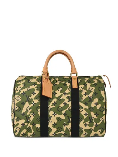 Pre-owned Louis Vuitton 2008 Speedy 35 Handbag In Green