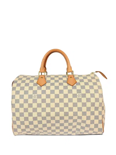 Pre-owned Louis Vuitton 2008 Speedy 35 Handbag In Neutrals