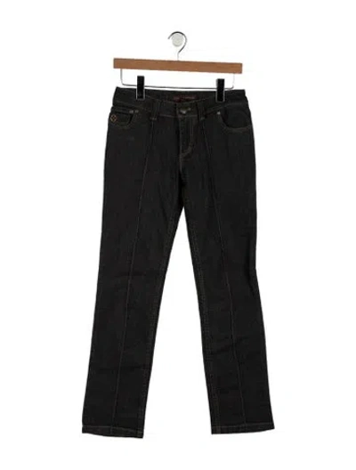 Pre-owned Louis Vuitton 2008 Straight Leg Jeans In Black