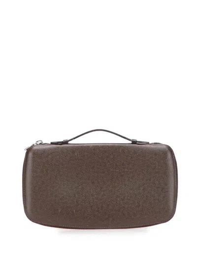 Pre-owned Louis Vuitton 2008 Taiga Atoll Organizer In Brown