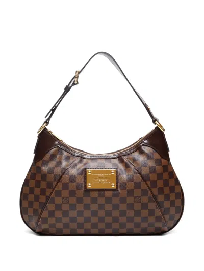 Pre-owned Louis Vuitton 2008 Thames Gm Shoulder Bag In Brown
