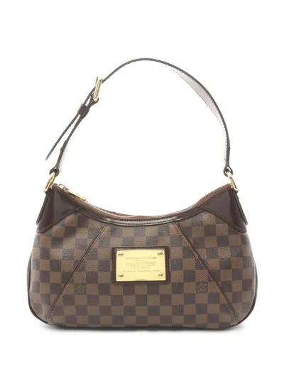 Pre-owned Louis Vuitton 2008 Thames Pm Shoulder Bag In Brown