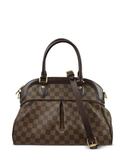 Pre-owned Louis Vuitton 2008 Trevi Pm Two-way Handbag In Brown