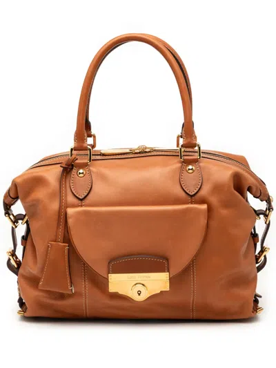 Pre-owned Louis Vuitton 2008 Veau Sac Louis Satchel In Brown