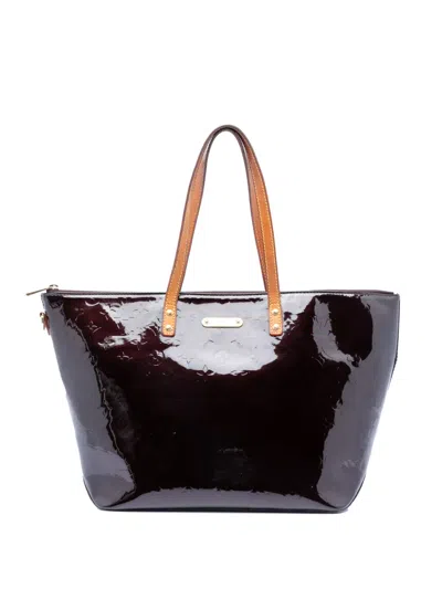 Pre-owned Louis Vuitton 2008-2012 Monogram Vernis Bellevue Gm Tote Bag In Purple
