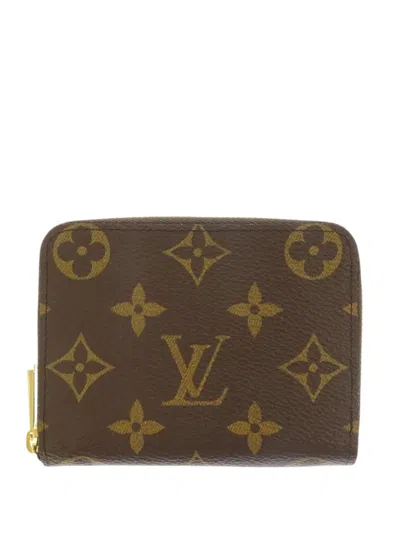 Pre-owned Louis Vuitton 2008-2026 Monogram Zippy Coin Pouch In Brown