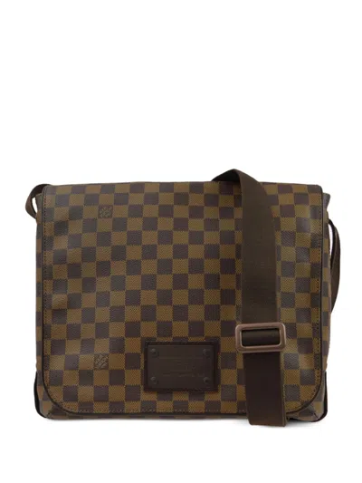 Pre-owned Louis Vuitton 2009 Brooklyn Mm Shoulder Bag In Brown