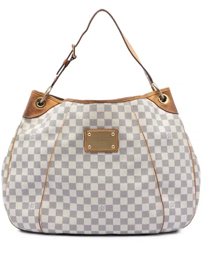 Pre-owned Louis Vuitton 2009 Damier Azur Galliera Gm Shoulder Bag In White