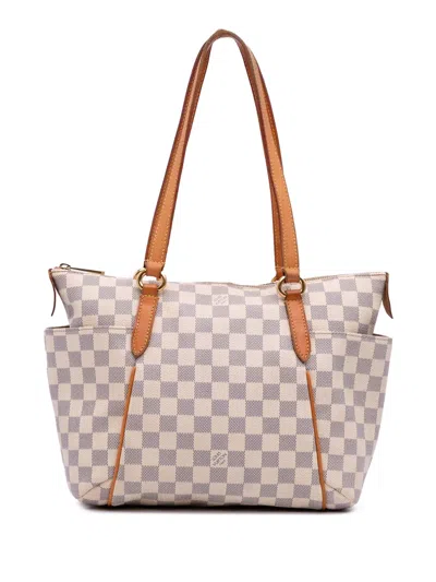 Pre-owned Louis Vuitton 2009 Damier Azur Totally Pm Tote Bag In White