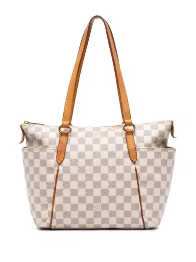 Pre-owned Louis Vuitton 2009 Damier Azur Totally Pm Tote Bag In White