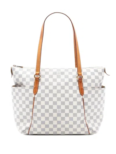 Pre-owned Louis Vuitton 2009 Damier Azur Totally Pm Tote Bag In White