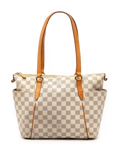 Pre-owned Louis Vuitton 2009 Damier Azur Totally Pm Tote Bag In White