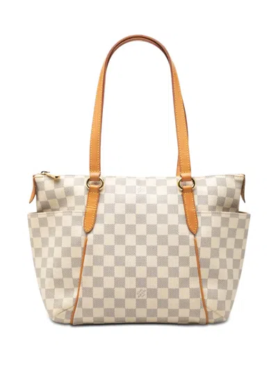 Pre-owned Louis Vuitton 2009 Damier Azur Totally Pm Tote Bag In White