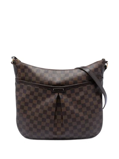 Pre-owned Louis Vuitton 2009 Damier Ebene Bloomsbury Gm Crossbody Bag In Brown
