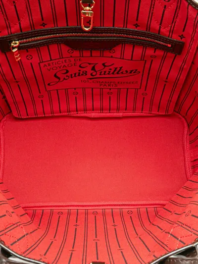 Pre-owned Louis Vuitton 2009 Damier Ebene Neverfull Mm Tote Bag