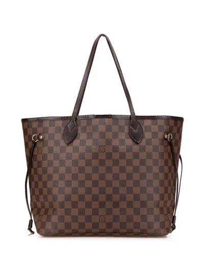 Pre-owned Louis Vuitton 2009 Damier Ebene Neverfull Mm Tote Bag