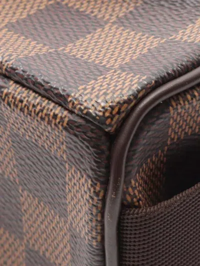 Pre-owned Louis Vuitton 2009 Damier Ebene Olav Pm Crossbody Bag In Brown