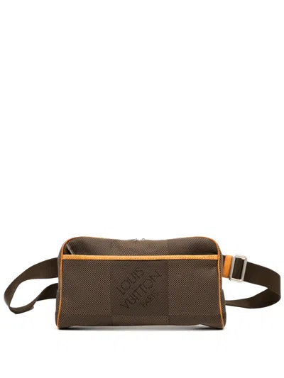 Pre-owned Louis Vuitton 2009 Damier Geant Acrobat Belt Bag In Brown