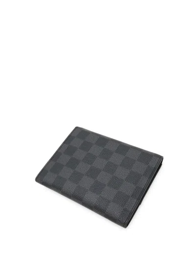 Pre-owned Louis Vuitton 2009 Damier Graphite Compact Modulable Wallet Small Wallets In Black