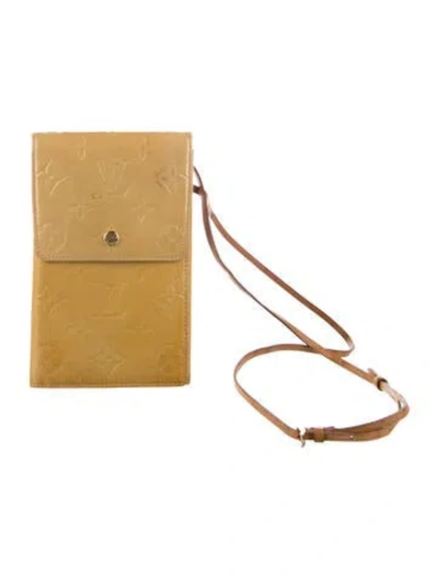Pre-owned Louis Vuitton 2009 Embossed Leather Wallet In Yellow