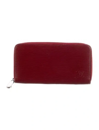 Pre-owned Louis Vuitton 2009 Epi Leather Zippy Organizer Wallet In Red