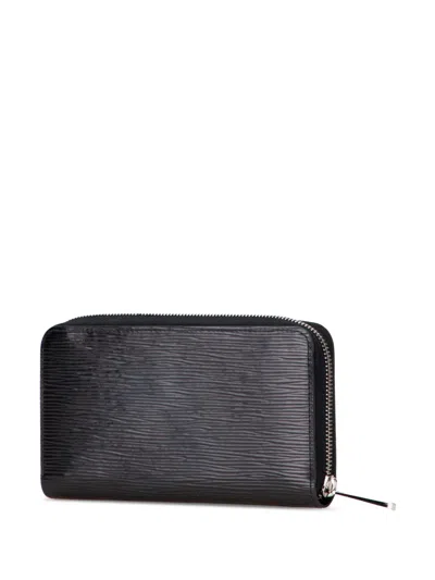 Pre-owned Louis Vuitton 2009 Epi Zippy Wallet Long Wallets In Black