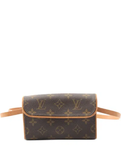 Pre-owned Louis Vuitton 2009 Florentine Monogram Belt Bag In Brown